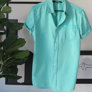 Teal Button Up
